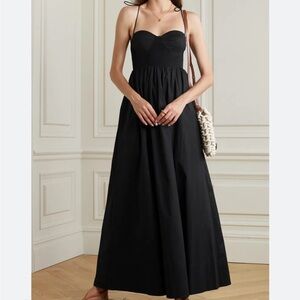 STAUD Landry Shirred Poplin Dress